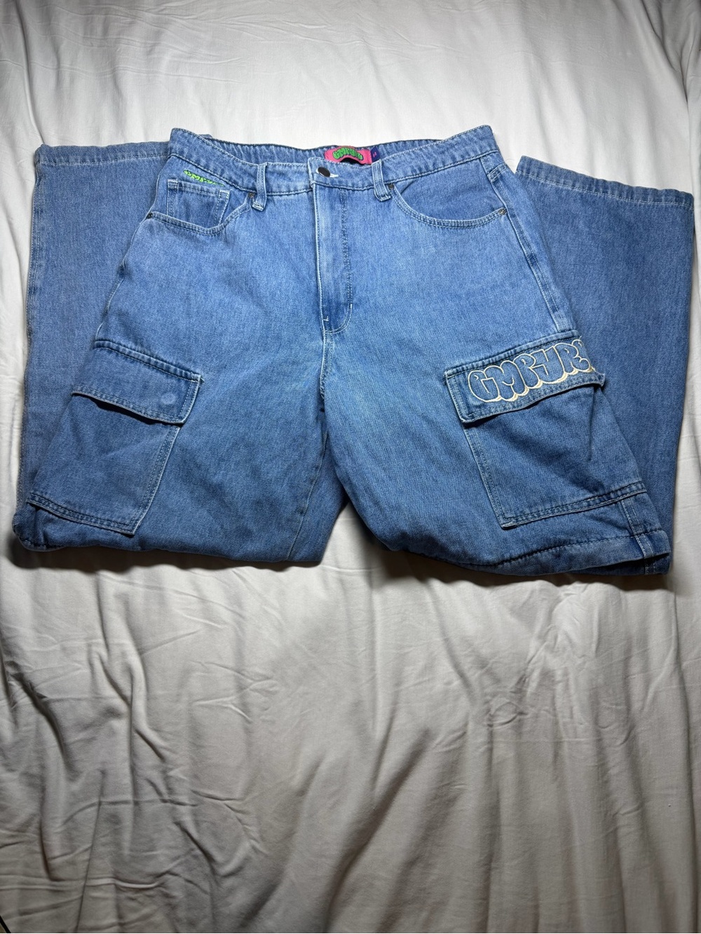 Empyre Light Blue Denim Cargo Jeans